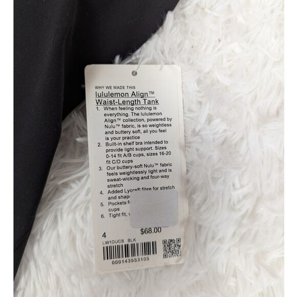 Lululemon Align Waist-Length Tank Top Black Size 4 - Picture 4 of 8
